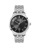 Hugo Boss Officer Black Dial Silver Steel Strap Watch for Men - 1513614 Buy Now By Hugo Boss