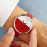 Calvin Klein Rise Yellow Red Dial Red Leather Strap Watch for Women - K7A231UP Buy Now By Calvin Klein