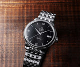 Omega De Ville Prestige Co-Axial Black Dial Silver Steel Strap Watch for Men - 424.10.40.20.01.001 Buy Now By Omega