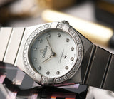 Omega Constellation Manhattan Quartz Diamonds Mother of Pearl Dial Silver Steel Strap Watch for Women - 131.15.25.60.55.001 Buy Now By Omega