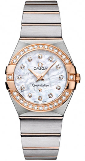 Omega Constellation Diamonds Mother of Pearl Dial Two Tone Steel Strap Watch for Women - 123.25.27.60.55.006 Buy Now By Omega
