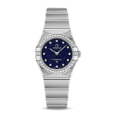 Omega Constellation Manhattan Quartz Diamonds Blue Dial Silver Steel Strap Watch for Women - 131.15.25.60.53.001 Buy Now By Omega