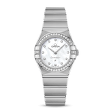 Omega Constellation Manhattan Quartz Diamonds Mother of Pearl Dial Silver Steel Strap Watch for Women - 131.15.25.60.55.001 Buy Now By Omega