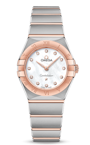 Omega Constellation Manhattan Quartz Diamonds Mother of Pearl Dial Two Tone Steel Strap Watch for Women - 131.20.25.60.55.001 Buy Now By Omega