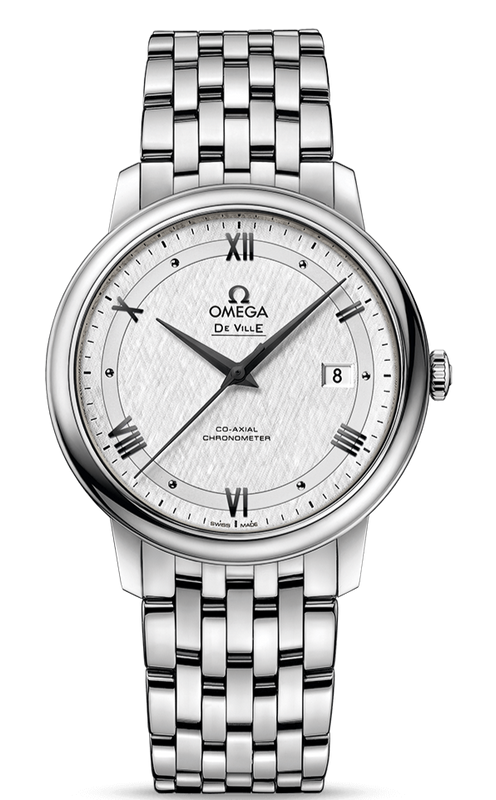 Omega De Ville Prestige Co Axial Automatic White Dial Silver Steel Strap Watch for Men - 424.10.40.20.02.005 Buy Now By Omega