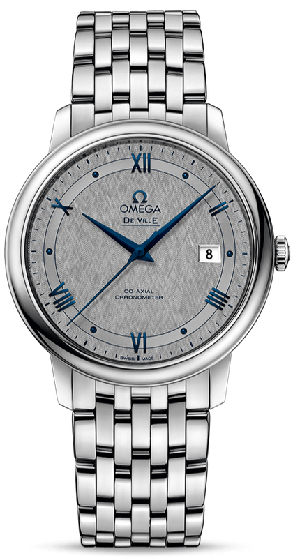 Omega De Ville Prestige Co-Axial Grey Dial Silver Steel Strap Watch for Men - 424.10.40.20.06.002 Buy Now By Omega