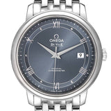 Omega De Ville Prestige Co-Axial Blue Dial Silver Steel Strap Watch for Men - 424.10.40.20.03.002 Buy Now By Omega