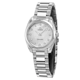 Omega Seamaster Aqua Terra Quartz Diamonds Mother of Pearl Dial Silver Steel Strap Watch for Women - 220.10.28.60.55.001 Buy Now By Omega