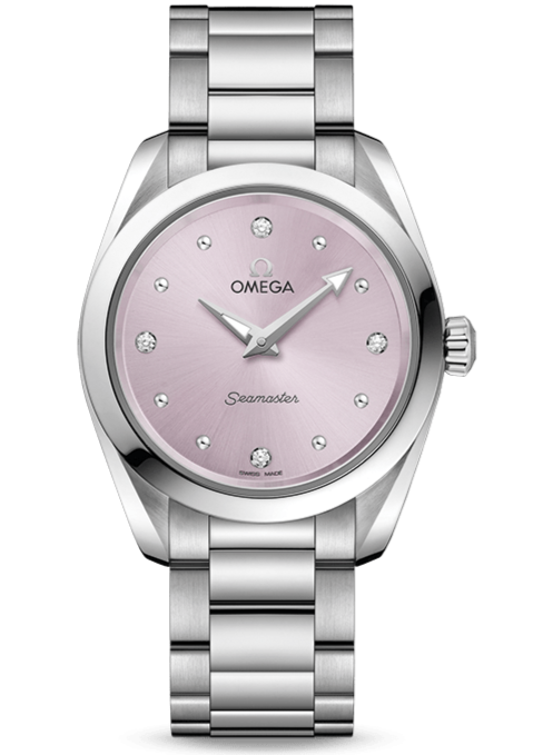 Omega Seamaster Aqua Terra Quartz Purple Dial Silver Steel Strap Watch for Women - 220.10.28.60.60.001 Buy Now By Omega