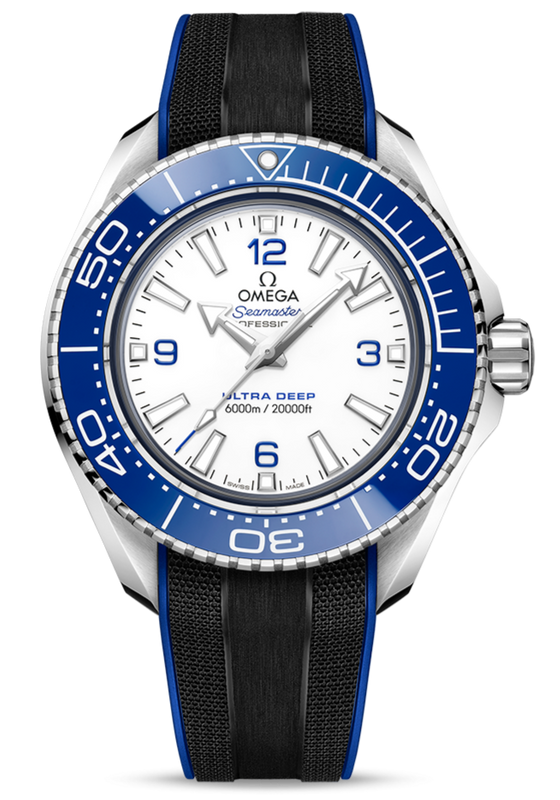 Omega Planet Ocean 6000M Co Axial Master Chronometer 45.5mm White Dial Black Rubber Strap Watch for Men - 21532462104001 Buy Now By Omega