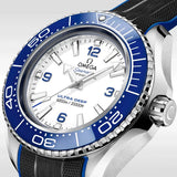 Omega Planet Ocean 6000M Co Axial Master Chronometer 45.5mm White Dial Black Rubber Strap Watch for Men - 21532462104001 Buy Now By Omega