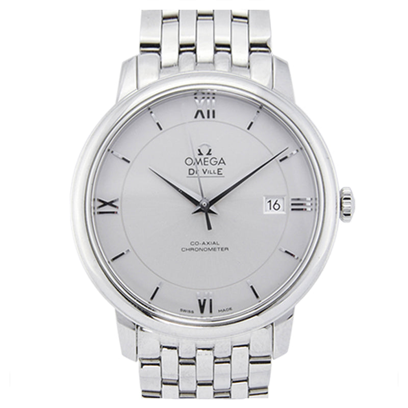 Omega De Ville Prestige Co-Axial Silver Dial Silver Steel Strap Watch for Men - 424.10.40.20.02.003 Buy Now By Omega