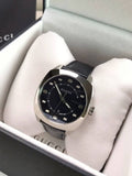 Gucci GG2570 Quartz Black Dial Black Leather Strap Watch For Men - YA142307 Buy Now By Gucci