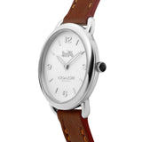 Coach Delancey Slim Cream Dial Brown Leather Strap Watch For Women - 14502789 Buy Now By Coach