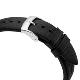 Emporio Armani Zeta Skeleton Automatic Silver Dial Black Leather Strap Watch For Men - AR60018 Buy Now By Emporio Armani