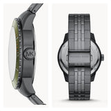 Michael Kors Cunningham Multifunction Chronograph Green Dial Grey Steel Strap Watch For Men - MK7158 Buy Now By Michael Kors