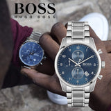 Hugo Boss Skymaster Blue Dial Silver Steel Strap Watch for Men - 1513784 Buy Now By Hugo Boss