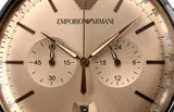 Emporio Armani Aviator Chronograph Beige Dial Silver Steel Strap Watch For Men - AR11239 Buy Now By Emporio Armani