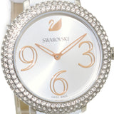 Swarovski Crystal Frost Silver Dial White Leather Strap Watch for Women - 5484070 Buy Now By Swarovski