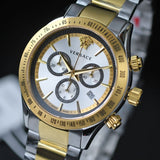 Versace Classic Chronograph Quartz Silver Dial Two Tone Steel Strap Watch For Men - VEV700519 Buy Now By Versace