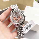 Michael Kors Lexington Chronograph Silver Dial Silver Steel Strap Watch for Men - MK8515 Buy Now By Michael Kors