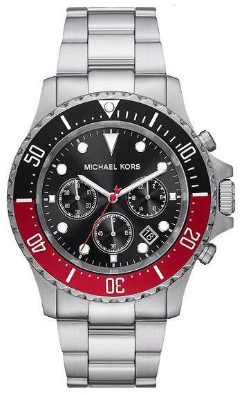 Michael Kors Everest Chronograph Black Dial Silver Steel Strap Watch For Men - MK8977 Buy Now By Michael Kors