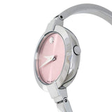 Movado Bela Museum Pink Dial Silver Steel Strap Watch For Women - 0606596 Buy Now By Movado