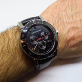 Burberry The City Black Dial Black Leather Strap Watch for Men - BU9382 Buy Now By Burberry