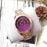 Michael Kors Lauryn Pink Dial Rose Gold Steel Strap Watch for Women - MK3722 Buy Now By Michael Kors