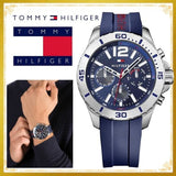 Tommy Hilfiger Nolan Chronograph Blue Dial Blue Rubber Strap Watch for Men - 1791142 Buy Now By Tommy Hilfiger