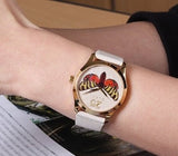 Gucci G Timeless Butterfly White Dial White Leather Strap Watch For Women - YA1264062 Buy Now By Gucci