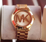 Michael Kors Slim Runway Analog Gold Dial Gold Steel Strap Watch For Women - MK3739 Buy Now By Michael Kors