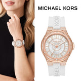 Michael Kors Lennox Three-Hand Crystals Dial White Silicone Strap Watch For Women - MK7248 Buy Now By Michael Kors