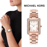 Michael Kors Emery Three-Hand Crystals Silver Dial Rose Gold Steel Strap Watch for Women - MK4641 Buy Now By Michael Kors