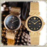 Versace Meander Black Dial Gold Mesh Bracelet Watch for Women - VELW00720 Buy Now By Versace