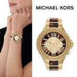 Michael Kors Camille Chronograph Brown Dial Two Tone Steel Strap Watch For Women - MK7269 Buy Now By Michael Kors