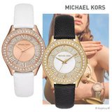 Michael Kors Harlowe Analog White Dial Black Leather Strap Watch For Women - MK2988 Buy Now By Michael Kors