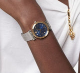 Versace Meander Blue Dial Silver Mesh Bracelet Watch for Women - VELW00520 Buy Now By Versace