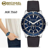 Michael Kors Cunningham Multifunction Blue Dial Black Rubber Strap Watch For Men - MK7160 Buy Now By Michael Kors