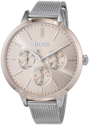 Hugo Boss Symphony Brown Dial Silver Mesh Bracelet Watch for Women - 1502423 Buy Now By Hugo Boss