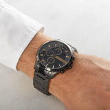 Armani Exchange Chronograph Black Dial Black Steel Strap Watch For Men - AX2429 Buy Now By Armani Exchange