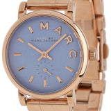 Marc Jacobs Mini Baker Blue Dial Rose Gold Steel Strap Watch for Women - MBM3285 Buy Now By Marc Jacobs