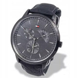 Tommy Hilfiger Brad Chronograph Quartz Grey Dial Grey Leather Strap Watch For Men - 1710388 Buy Now By Tommy Hilfiger
