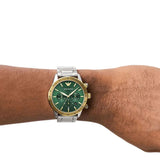 Emporio Armani Mario Chronograph Green Dial Silver Steel Strap Watch For Men - AR11454 Buy Now By Emporio Armani