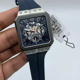 Guess Leo Chronograph Navy Blue Dial Blue Silicone Strap Watch For Men - GW0637G1 Buy Now By Guess