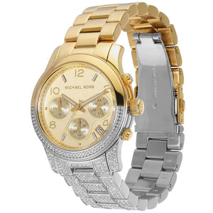Michael Kors Runway Chronograph Gold Dial Two Tone Steel Strap Watch For Women - MK7329 Buy Now By Michael Kors