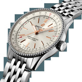 Breitling Navitimer Automatic 35 White Dial Silver Steel Strap Watch for Men - A17395F41G1A1 Buy Now By Breitling