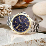 Tommy Hilfiger Blaze Chronograph Blue Dial Silver Steel Strap Watch for Men - 1792031 Buy Now By Tommy Hilfiger