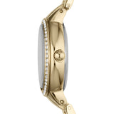 Fossil Virginia White Dial Gold Steel Strap Watch for Women - ES3283 Buy Now By Fossil