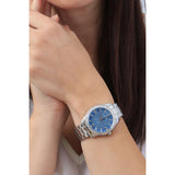 Guess Glitter Burst Diamonds Blue Dial Silver Steel Strap Watch for Women - GW0405L1 Buy Now By Guess